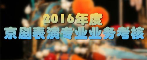 捆绑专业A级黄色视频在线国家京剧院2016年度京剧表演专业业务考...